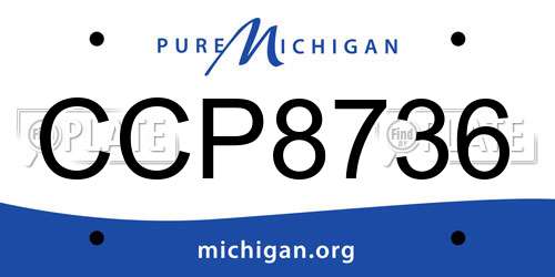 CCP8736 Michigan License Plate