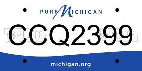 CCQ2399 Michigan License Plate
