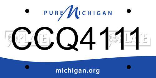 CCQ4111 Michigan License Plate