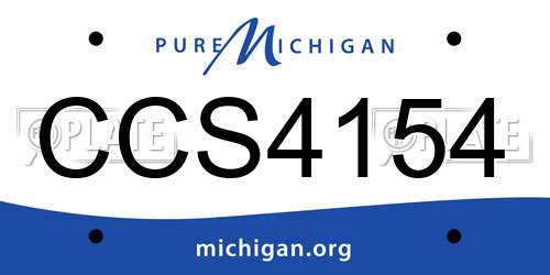 CCS4154 Michigan License Plate