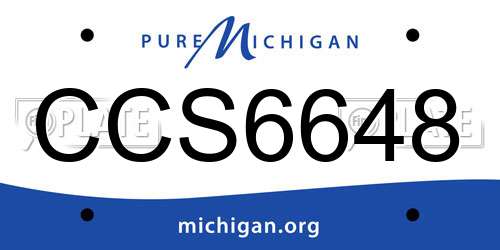 CCS6648 Michigan License Plate