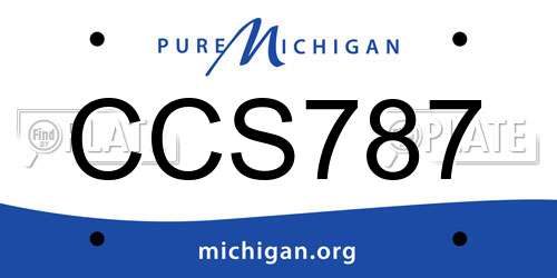 CCS787 Michigan License Plate