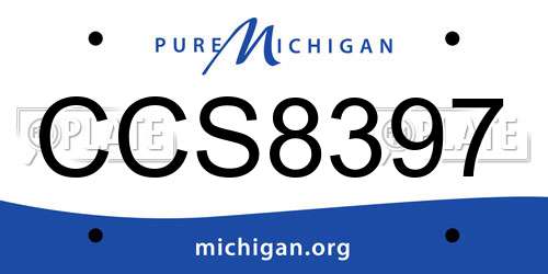 CCS8397 Michigan License Plate