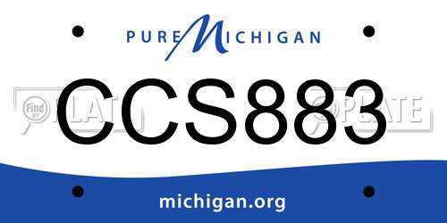 CCS883 Michigan License Plate