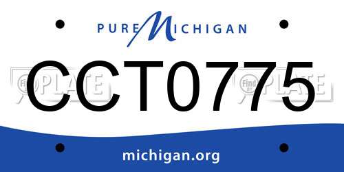 CCT0775 Michigan License Plate