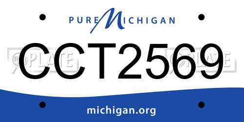 CCT2569 Michigan License Plate