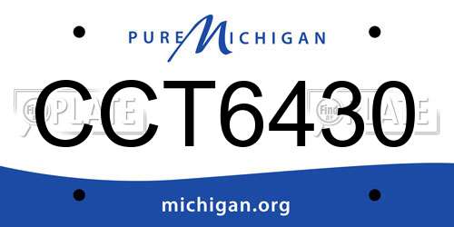 CCT6430 Michigan License Plate