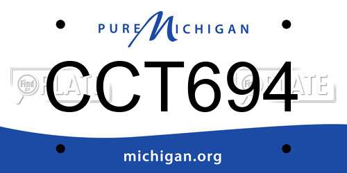 CCT694 Michigan License Plate