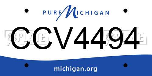 CCV4494 Michigan License Plate