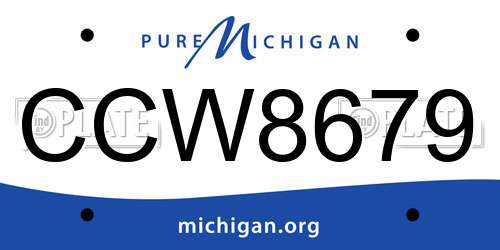 CCW8679 Michigan License Plate