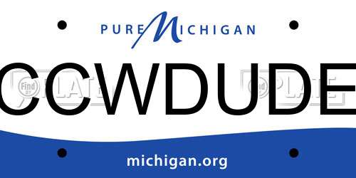 CCWDUDE Michigan License Plate