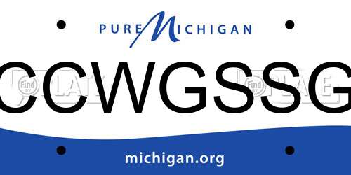 CCWGSSG Michigan License Plate