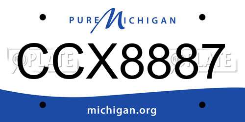 CCX8887 Michigan License Plate