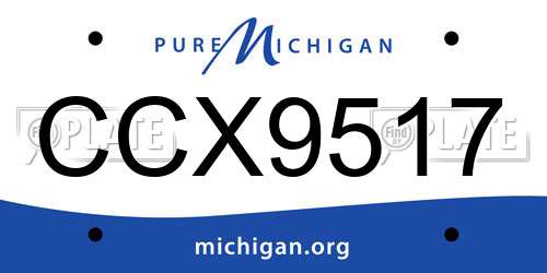 CCX9517 Michigan License Plate