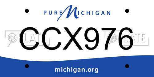 CCX976 Michigan License Plate