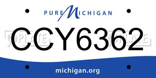 CCY6362 Michigan License Plate