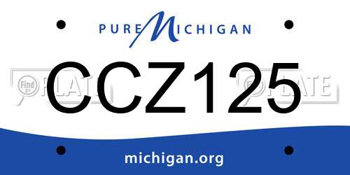 CCZ125 Michigan License Plate