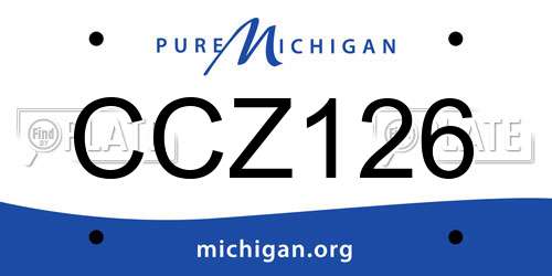 CCZ126 Michigan License Plate