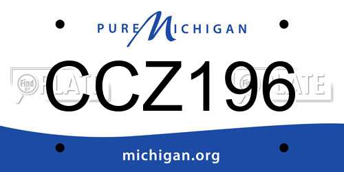 CCZ196 Michigan License Plate