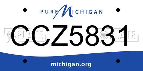CCZ5831 Michigan License Plate