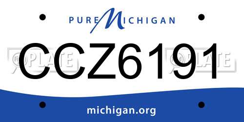 CCZ6191 Michigan License Plate