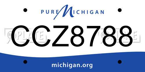 CCZ8788 Michigan License Plate