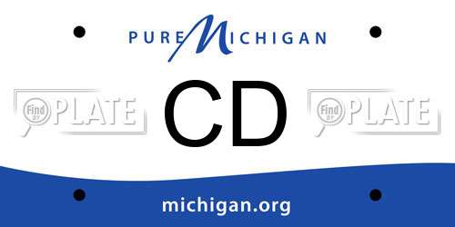 CD Michigan License Plate