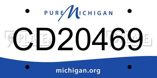 CD20469 Michigan License Plate