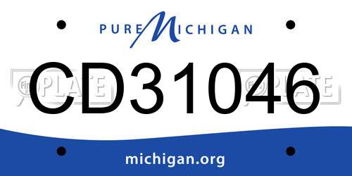 CD31046 Michigan License Plate