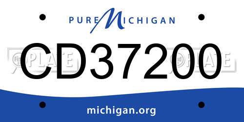 CD37200 Michigan License Plate