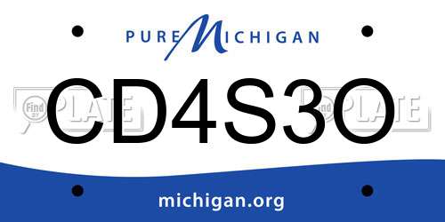 CD4S3O Michigan License Plate