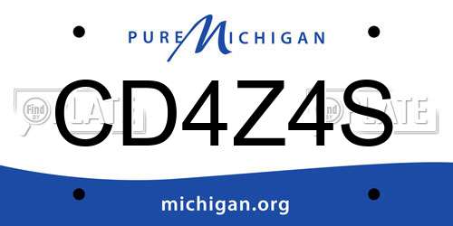 CD4Z4S Michigan License Plate