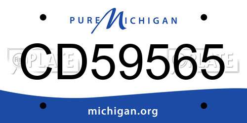 CD59565 Michigan License Plate