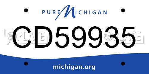 CD59935 Michigan License Plate