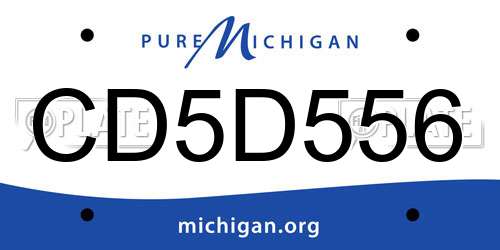 CD5D556 Michigan License Plate