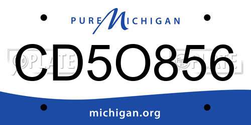 CD5O856 Michigan License Plate