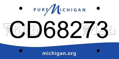 CD68273 Michigan License Plate