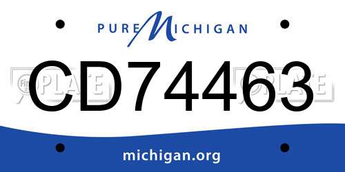 CD74463 Michigan License Plate