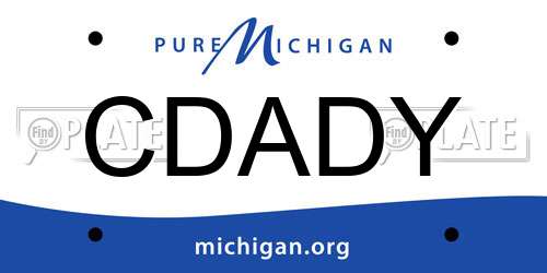 CDADY Michigan License Plate
