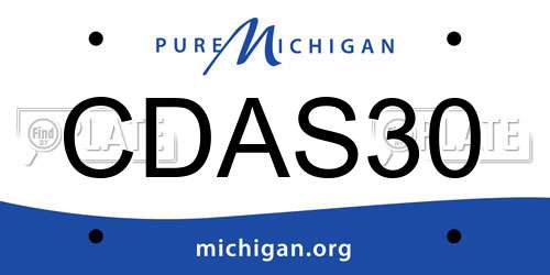 CDAS30 Michigan License Plate