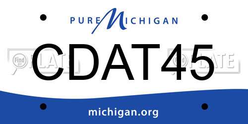 CDAT45 Michigan License Plate