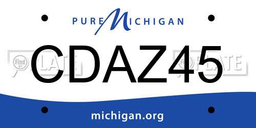 CDAZ45 Michigan License Plate