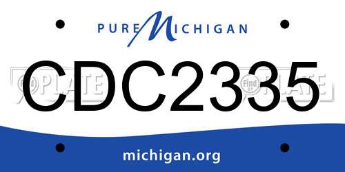 CDC2335 Michigan License Plate
