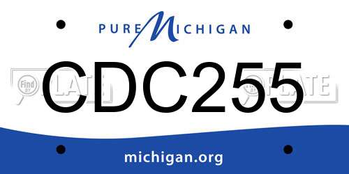 CDC255 Michigan License Plate