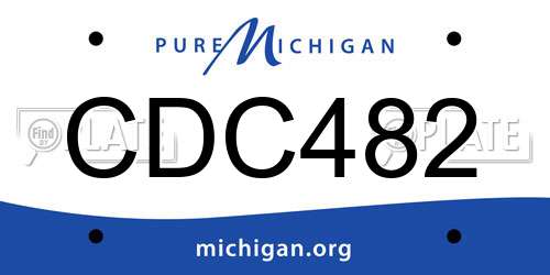 CDC482 Michigan License Plate