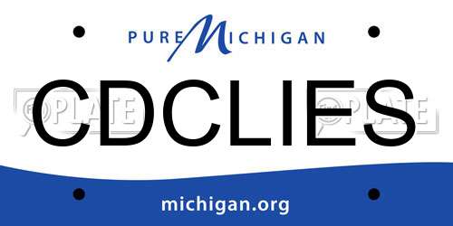 CDCLIES Michigan License Plate