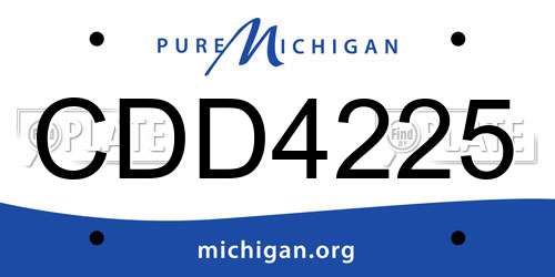 CDD4225 Michigan License Plate