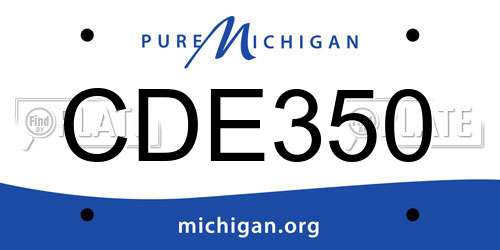 CDE350 Michigan License Plate
