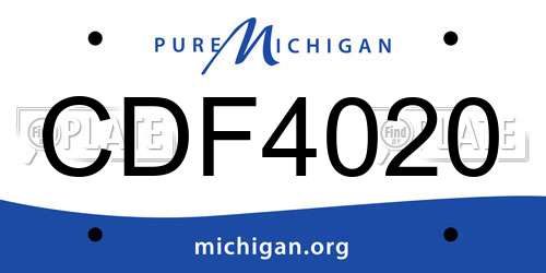 CDF4020 Michigan License Plate