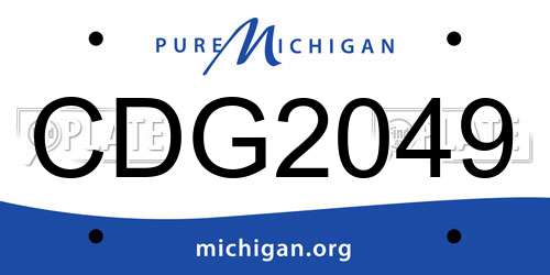 CDG2049 Michigan License Plate